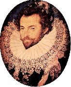 Nicholas Hilliard Portrait of Sir Walter Raleigh Sweden oil painting artist